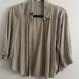 Babaton Carrington Shirt in Taupe